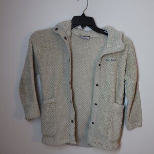 Columbia Girls Fireside fleece Snap Button Hooded Jacket